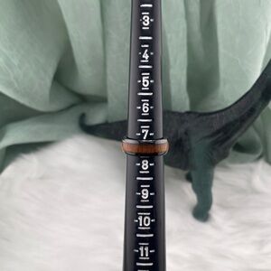 Aolani Hawaii Hawaiian Koa Inlay with Black 8mm Ceramic Barrel Ring | Size 7.5